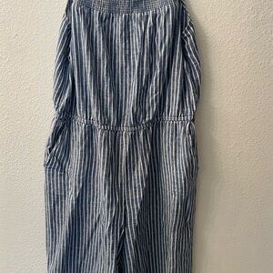 Striped Blue and White Jumpsuit